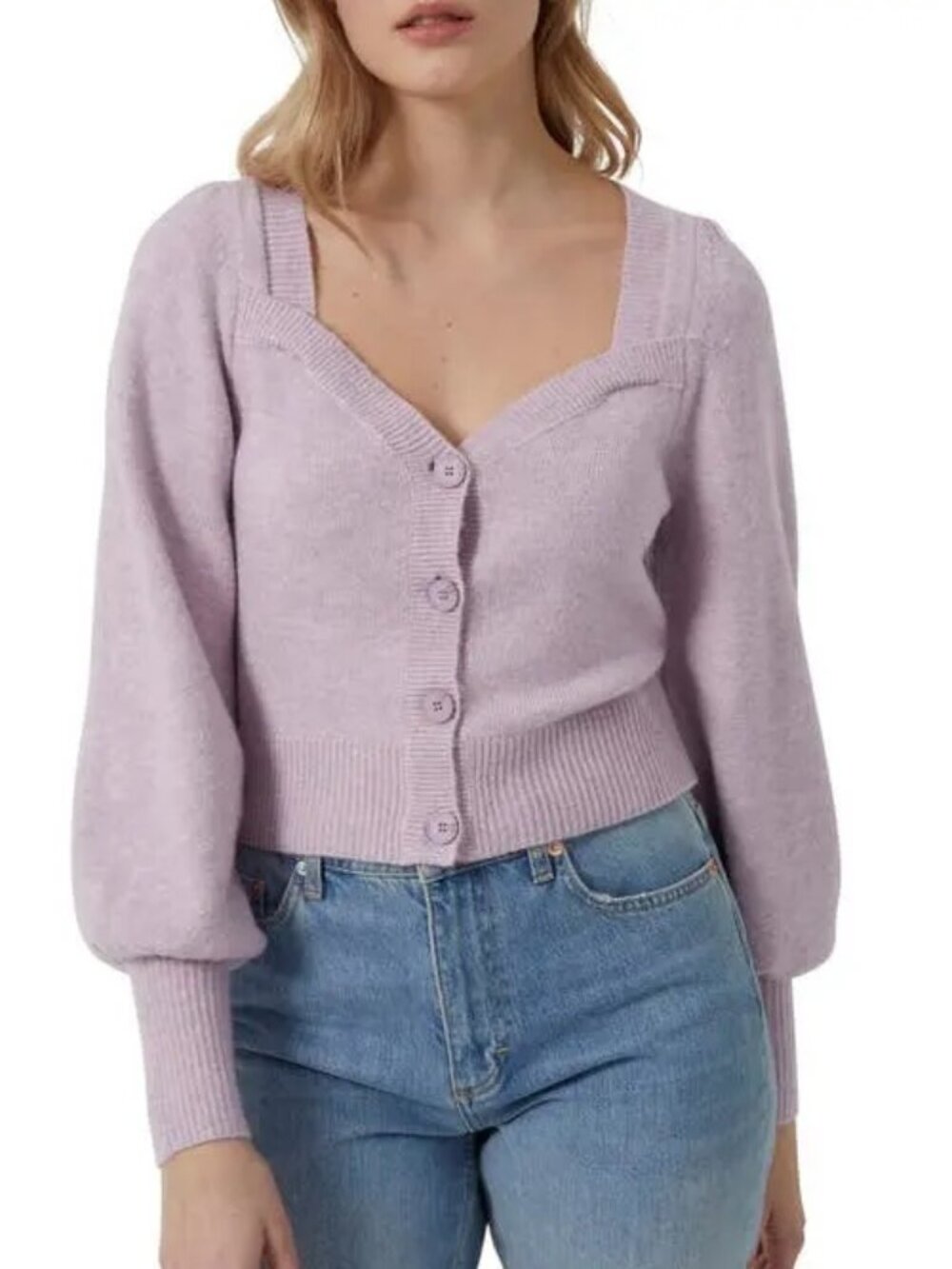 FRENCH CONNECTION Libby Vhari Cardigan - Fair Orchid Size S